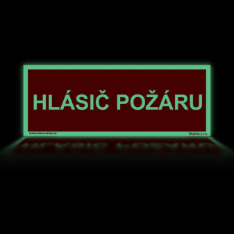 Hlásič požáru Plast 300 x 75 mm tl. 1.1 mm - fotoluminiscenční