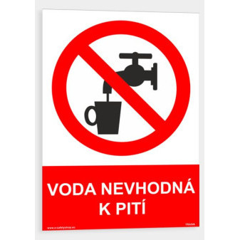 Voda nevhodná k pití Samolepka 297 x 420 mm (A3) tl. 0.1 mm