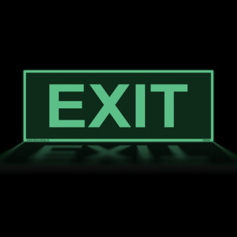 EXIT - nápis Plast 200 x 75 mm tl. 1.1 mm - fotoluminiscenční