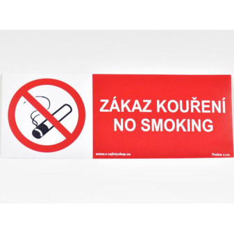 Zákaz kouření, No smoking Samolepka 210 x 80 mm tl. 0.1 mm