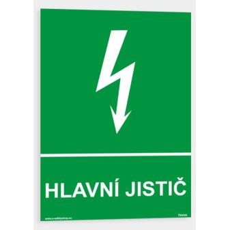 Hlavní jistič Samolepka 210 x 297 mm (A4) tl. 0.1 mm