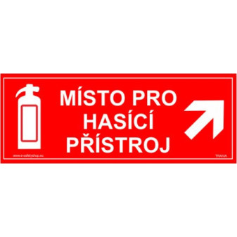 Místo pro hasicí přístroj Samolepka 210 x 80 mm tl. 0.1 mm