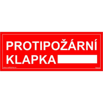 Protipožární klapka Plast 210 x 80 mm tl. 0.5 mm