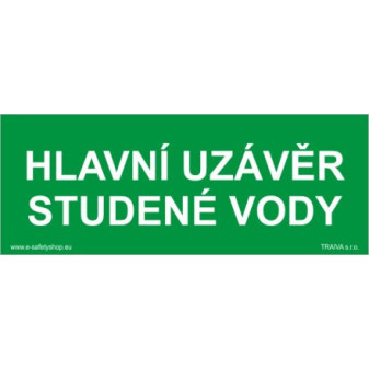 Hlavní uzávěr studené vody Plast 210 x 80 mm tl. 0.5 mm