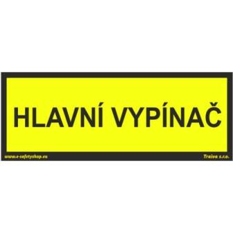 Hlavní vypínač Plast 210 x 80 mm tl. 0.5 mm