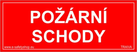 Požární schody Samolepka 210 x 80 mm tl. 0.1 mm