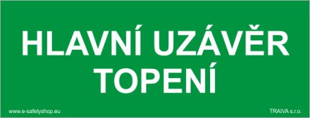 Hlavní uzávěr topení Plast 210 x 80 mm tl. 0.5 mm