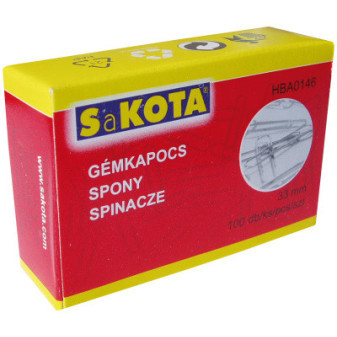 Dopisní spony 33mm 100ks barevné Sakota