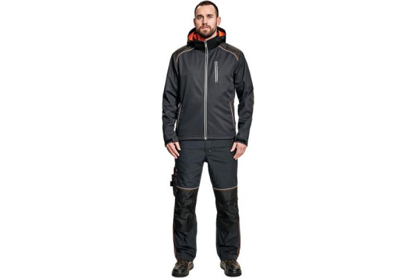 KNOXFIELD softshell bunda antra/červ XS