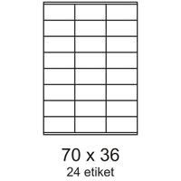 Etikety 70x36mm 3řadé 24etiket na archu 100listů Label