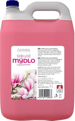 Mýdlo tekuté Lavonea růžové magnolie 5L