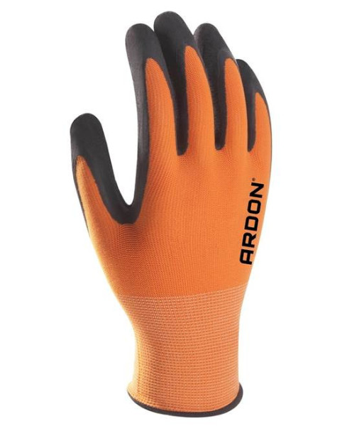 Máčené rukavice ARDON®PETRAX 08/M - s prodejní etiketou - hi-viz žluté | A8007/08